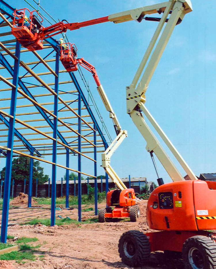 articulated boom lift installation